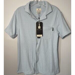 Scott James England Shirt Textured Button Up Men’s S Light Blue SJTP100232